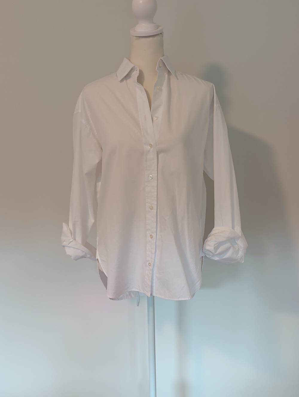 J. McLaughlin White Button-Down Dress Shirt